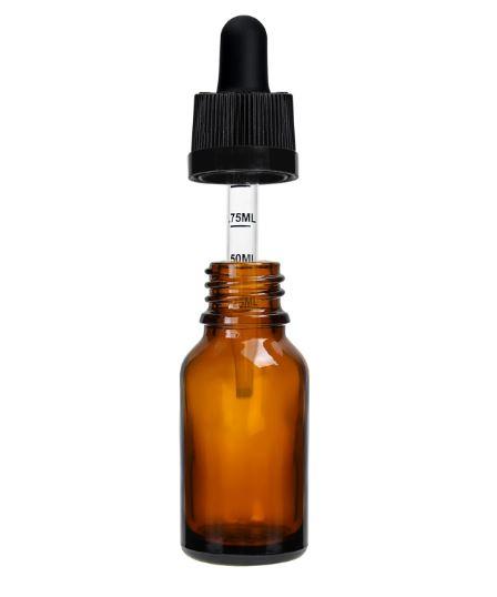 15ml Child Resistant Amber Glass Tincture Dropper Bottles 156 Count at Flower Power Packages