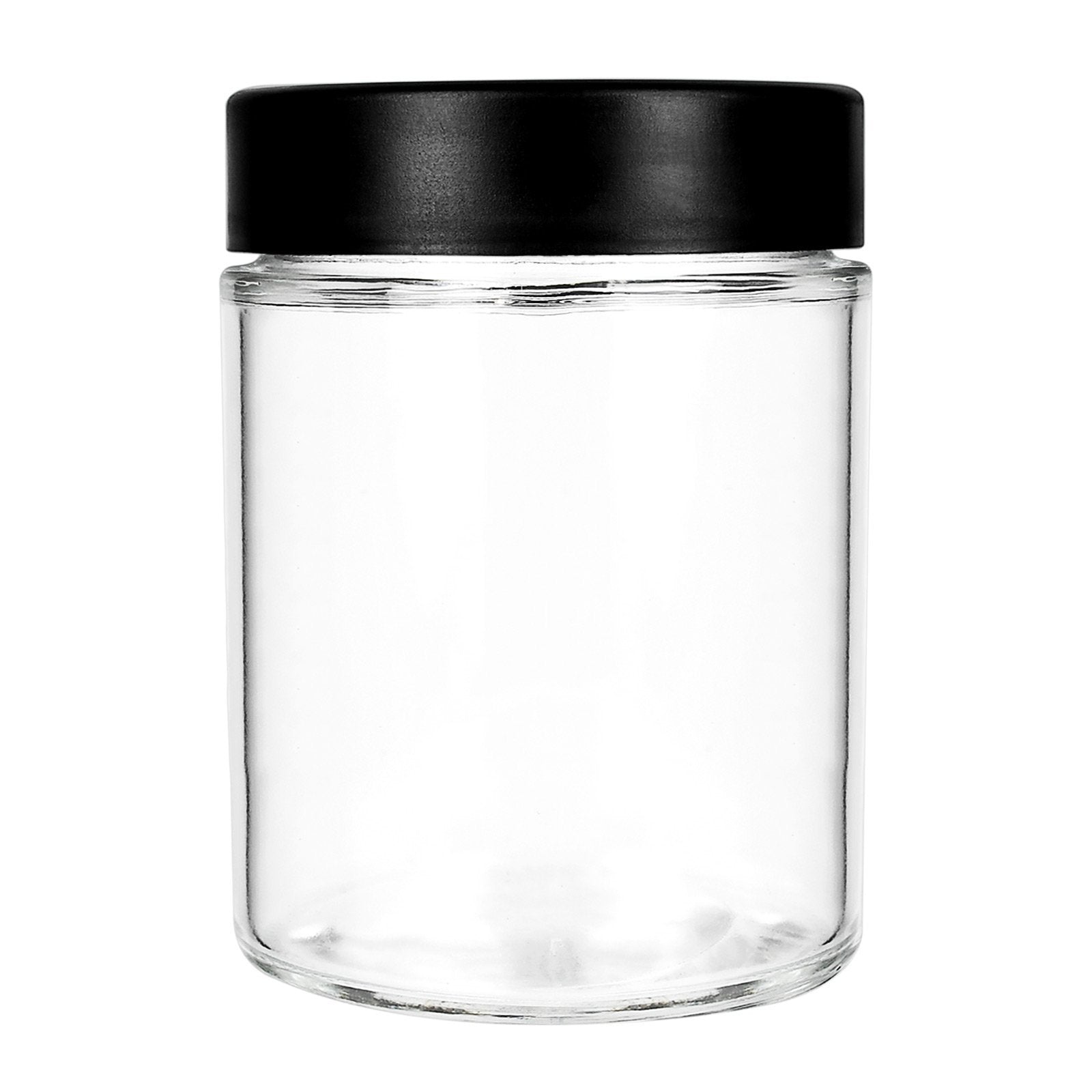 18oz Child Resistant Jars with Black Cap - 28 Grams 48 Count at Flower Power Packages