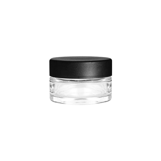 1oz Child Resistant Glass Jars with Black Caps 1-2 Grams 200 Count at Flower Power Packages