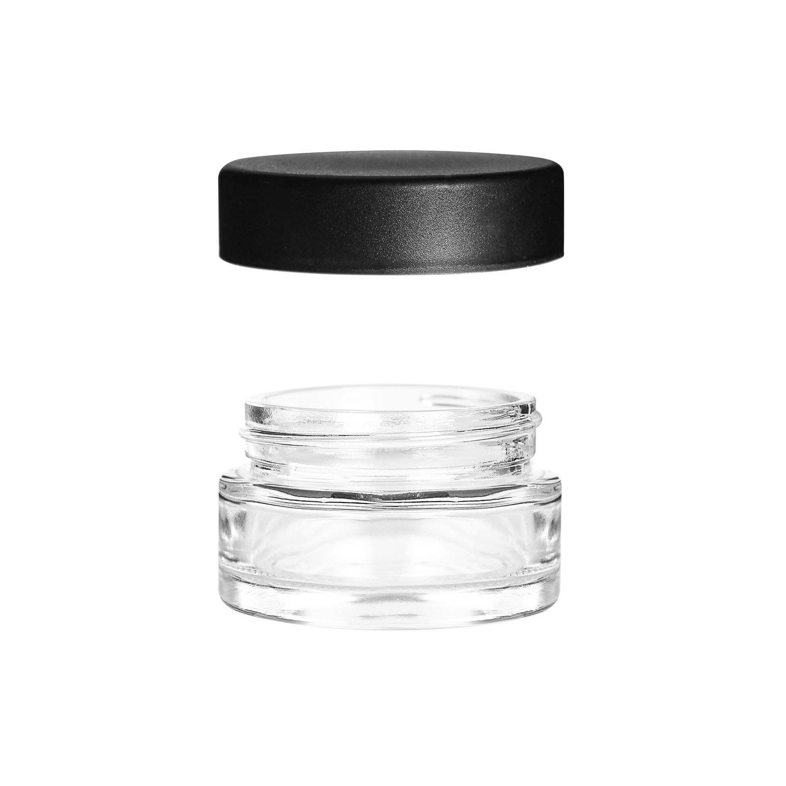 1oz Child Resistant Glass Jars with Black Caps 1-2 Grams 200 Count at Flower Power Packages