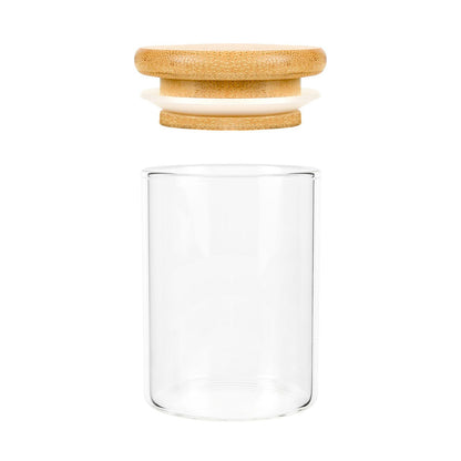 1oz Wood Lid Suction Glass Jars - 1 Gram 200 Count at Flower Power Packages