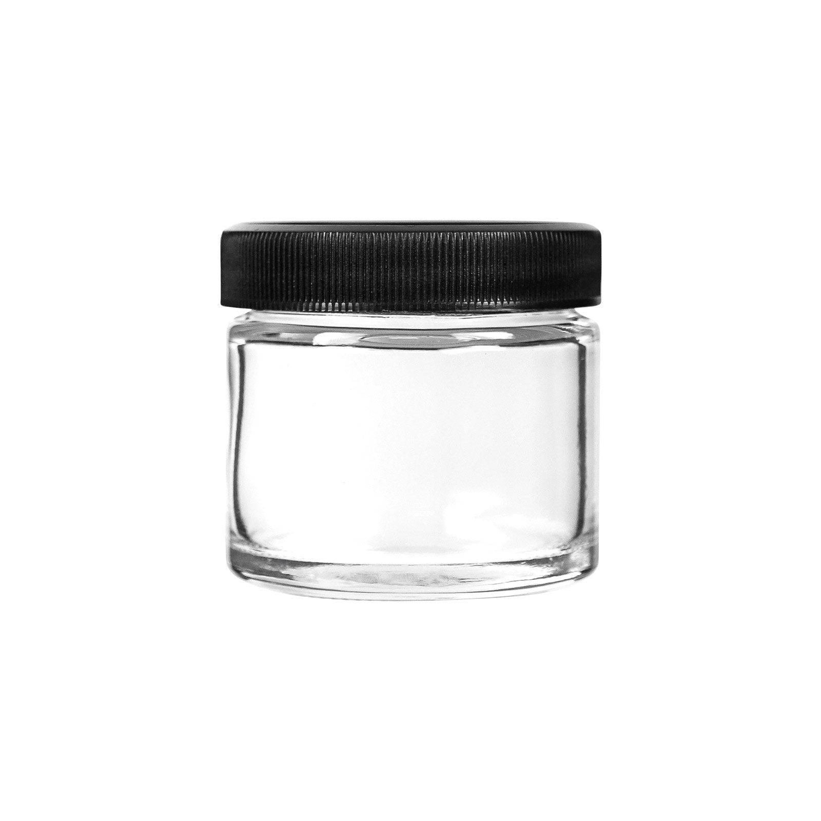 2oz Child Resistant Glass Jars with Black Caps - 3.5 Grams 200 Count at Flower Power Packages