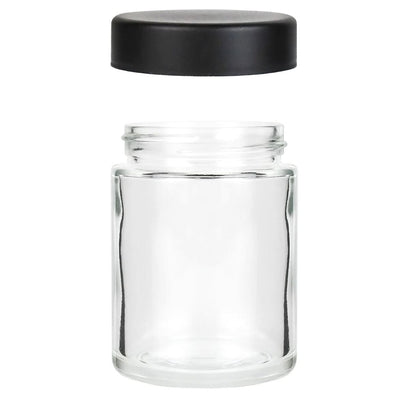 4oz Child Resistant Glass Jars w/Black Caps 7 Grams 1 COUNT Sample Flower Power Packages 