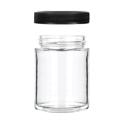 4oz Glass Jars with Black Caps - 7 Grams - 120 Count at Flower Power Packages