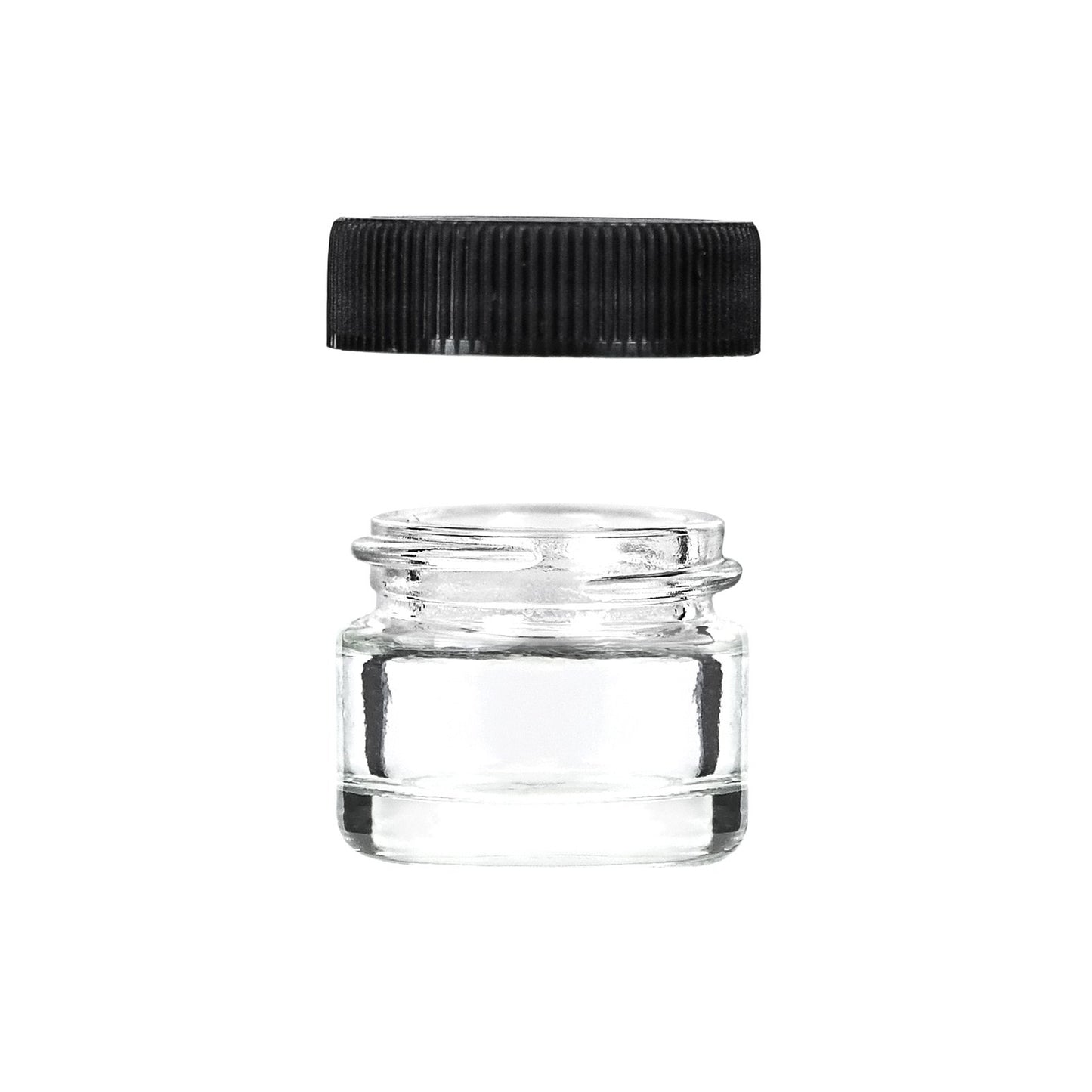  5ML Glass Screw Top Concentrate Container Black Cap - 1 Gram Dab at Fllower Power Packages