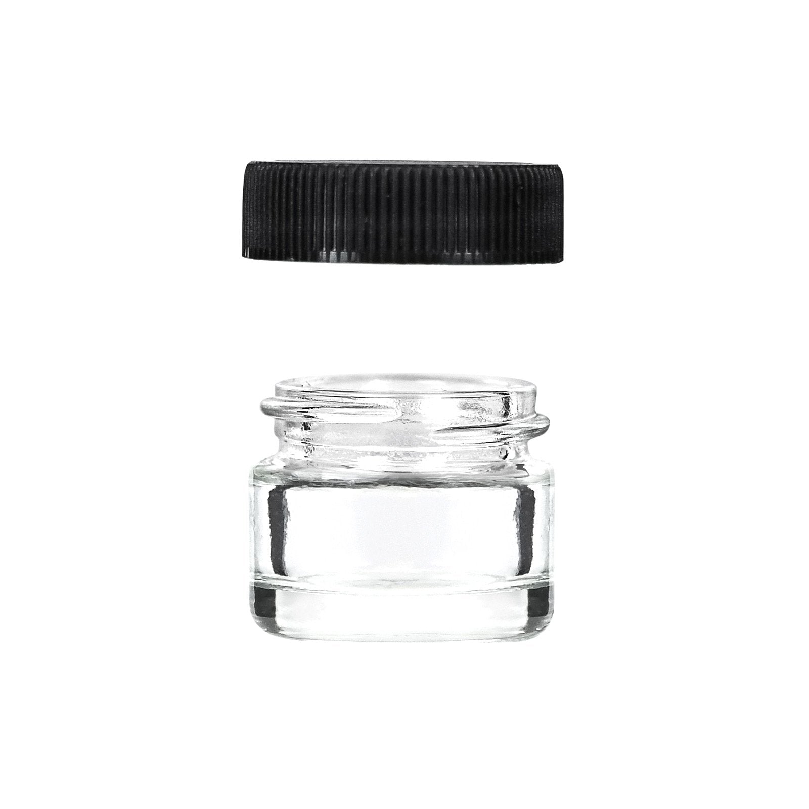  5ML Glass Screw Top Concentrate Container Black Cap - 1 Gram Dab at Fllower Power Packages