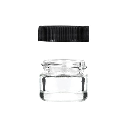  5ML Glass Screw Top Concentrate Container Black Cap - 1 Gram Dab at Fllower Power Packages