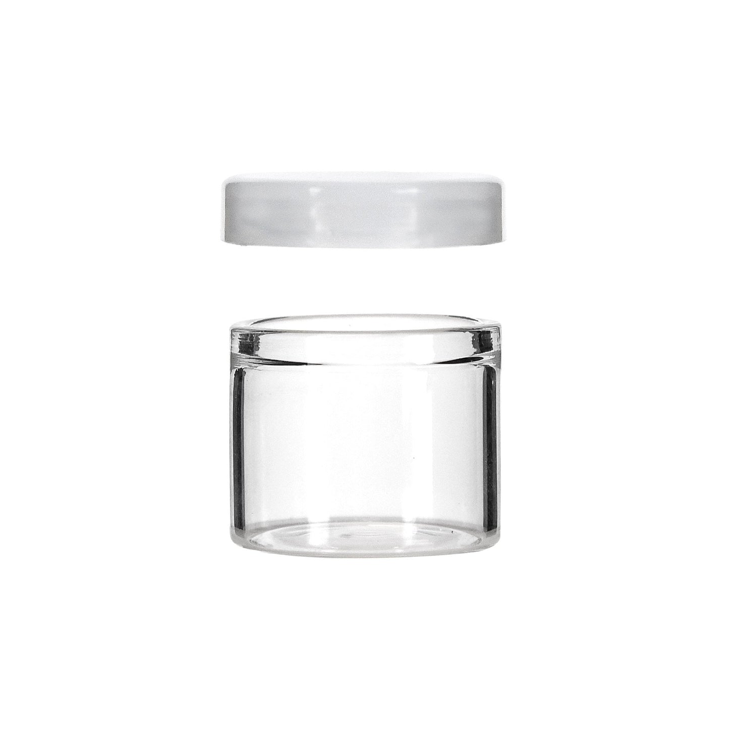 6mm Glass Wide Neck Concentrate Container with Silicone Cap - 1 Gram Dab 144 Count at Flower Power Packages