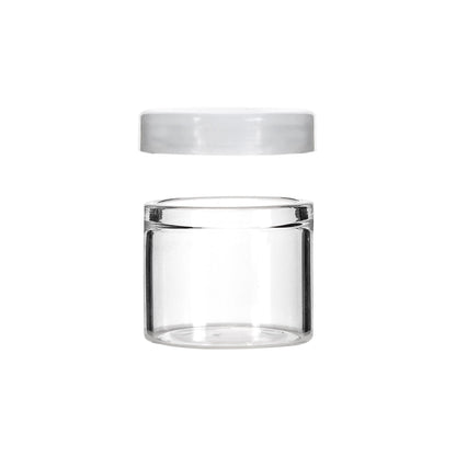 6mm Glass Wide Neck Concentrate Container with Silicone Cap - 1 Gram Dab 144 Count at Flower Power Packages