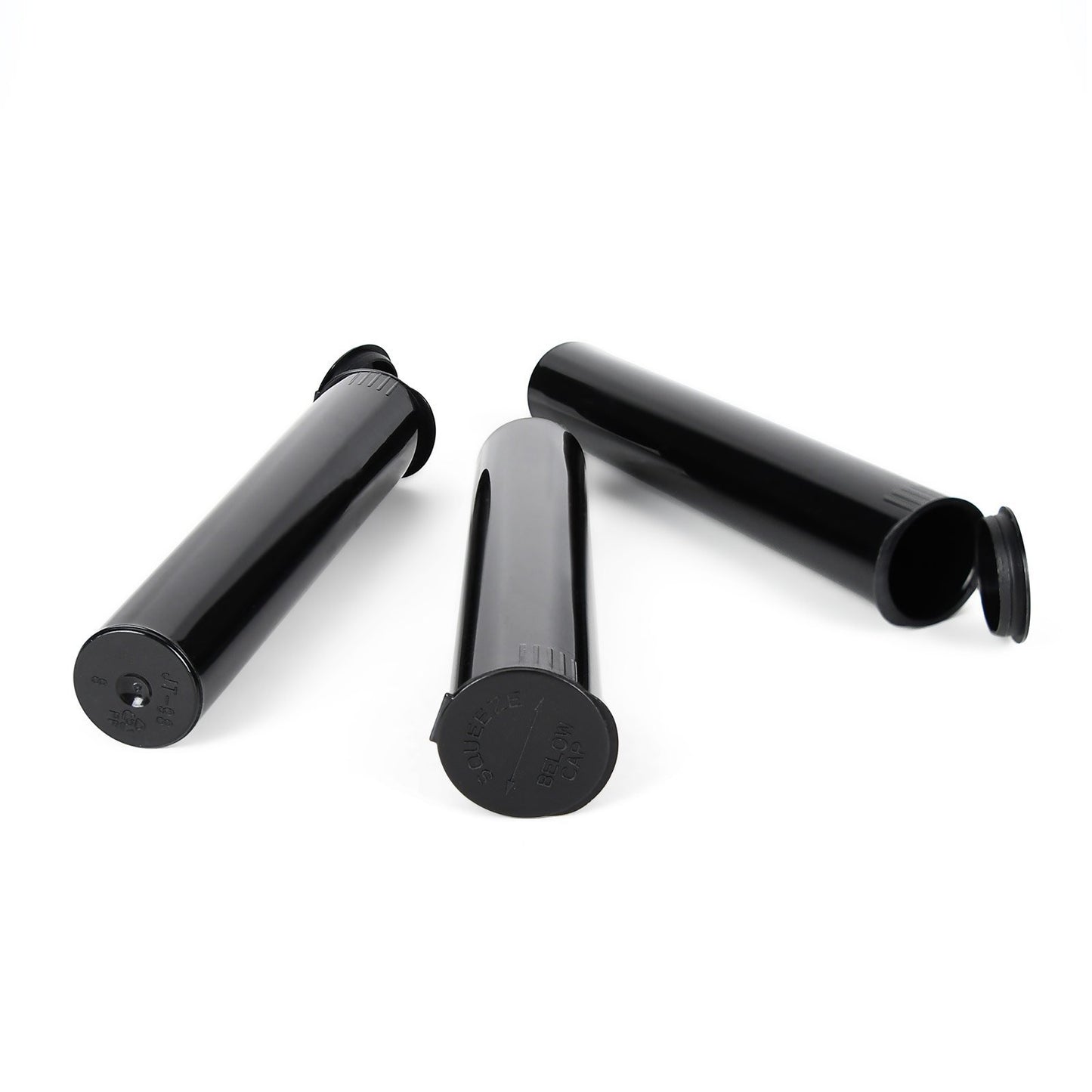 98mm Pre-Roll RX Squeeze Tubes Opaque Black - 700 Count at Flower Power Packages