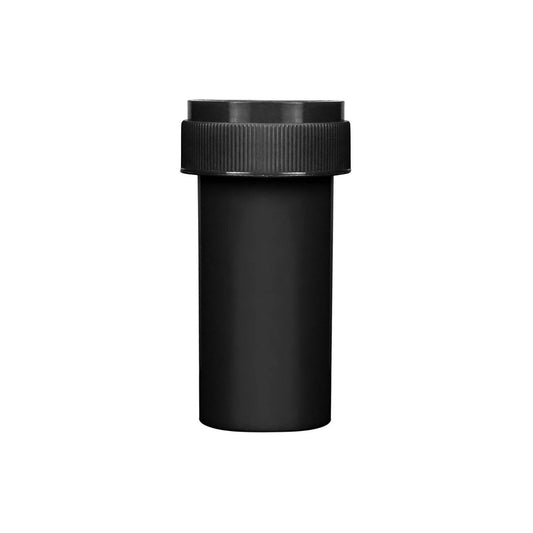  Opaque Black 13 Dram Reversible Cap Vials for Medical Pharmacies & Dispensaries at Flower Power Packages