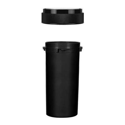 Opaque Black 30 Dram Reversible Cap Vials for Medical Pharmacies & Dispensaries at Flower Power Packages