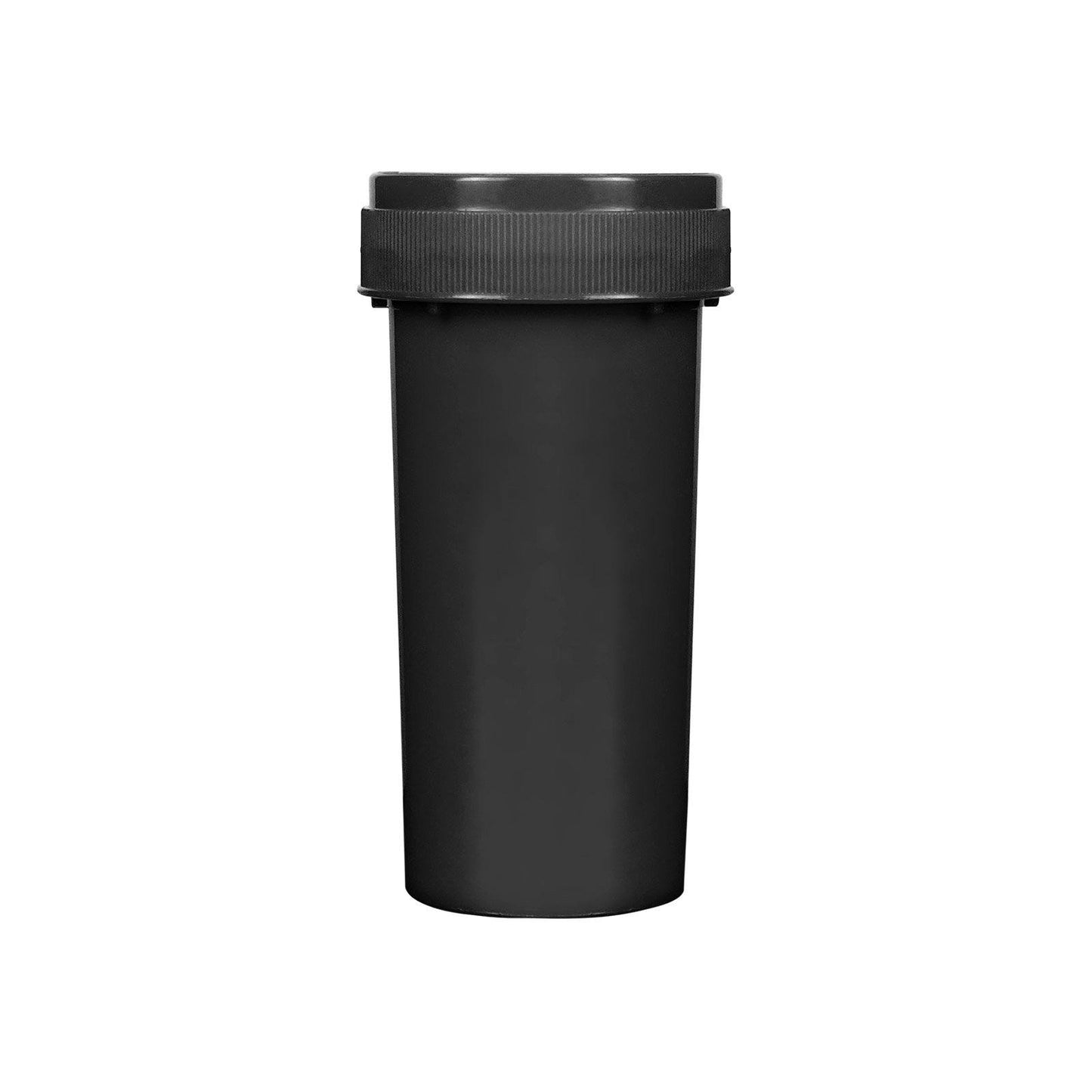 Opaque Black 40 Dram Reversible Cap Vials for Medical Pharmacies & Dispensaries at Flower Power Packages