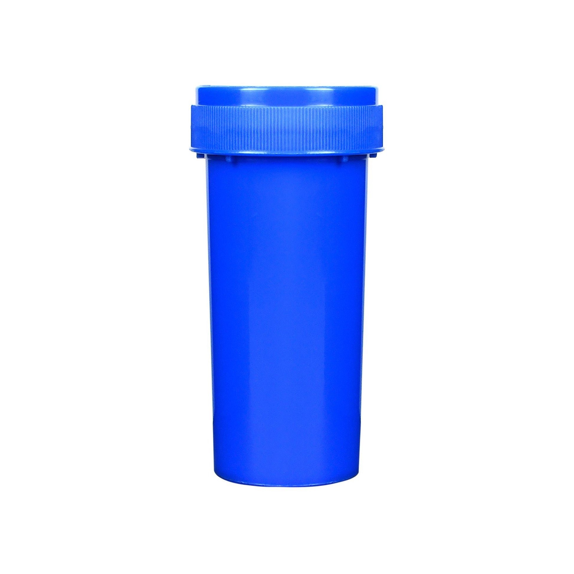 Opaque Blue 20 Dram Reversible Cap Vials for Medical Pharmacies & Dispensaries at Flower Power Packages