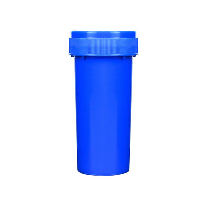 Opaque Blue 20 Dram Reversible Cap Vials for Medical Pharmacies & Dispensaries at Flower Power Packages