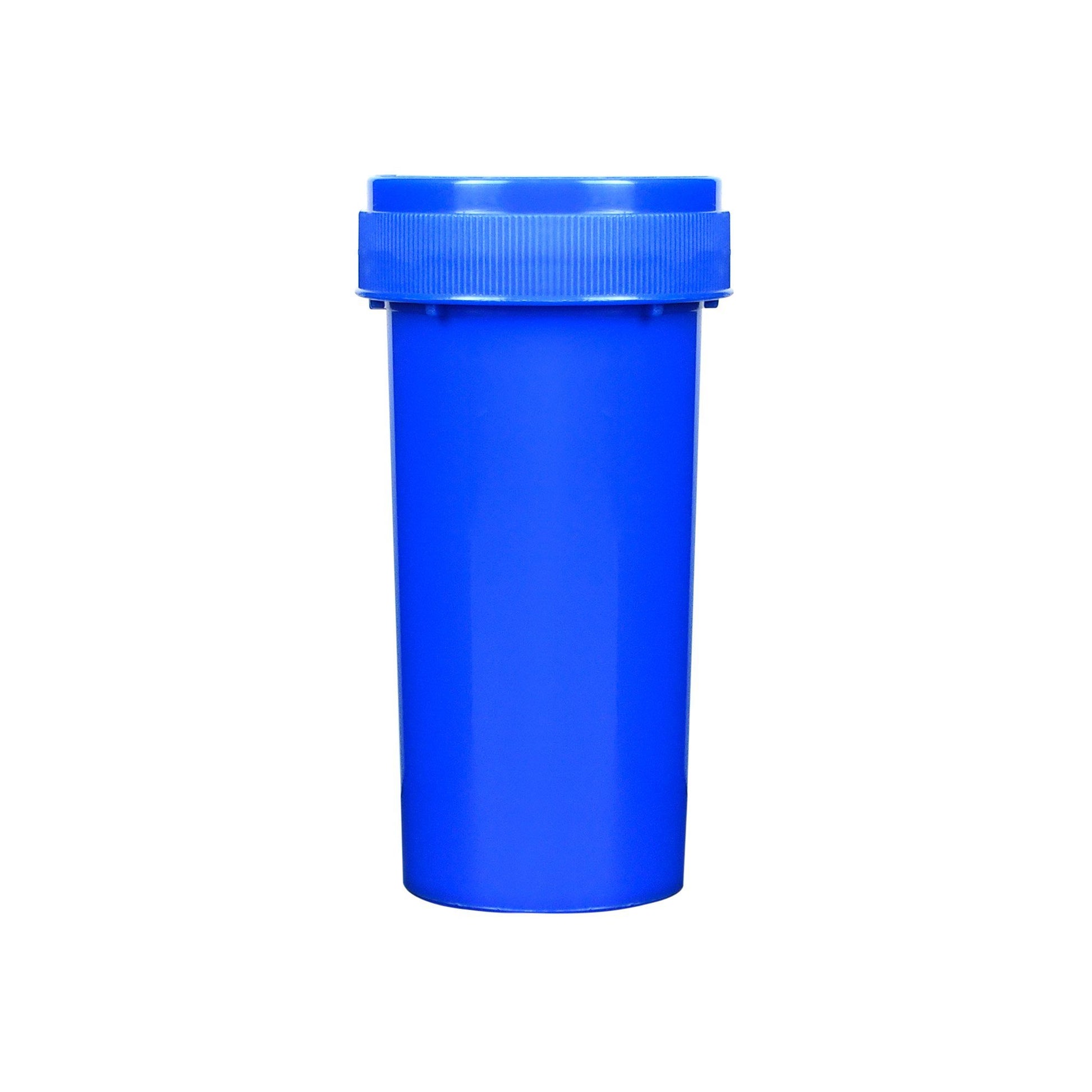 Opaque Blue 40 Dram Reversible Cap Vials for Medical Pharmacies & Dispensaries at Flower Power Packages