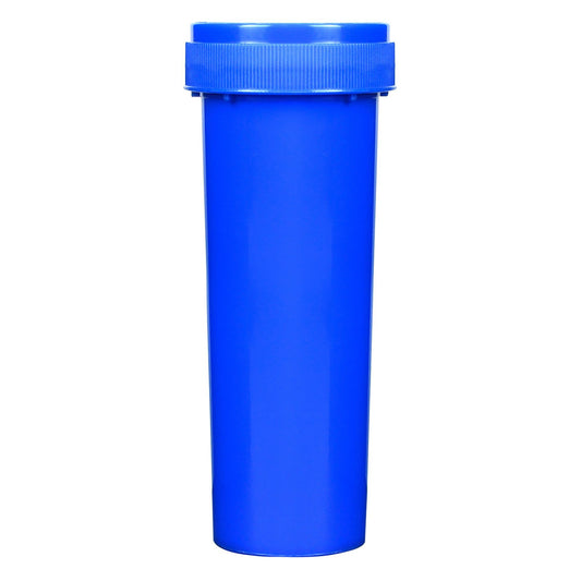 Opaque Blue 60 Dram Reversible Cap Vials for Medical Pharmacies & Dispensaries at Flower Power Packages