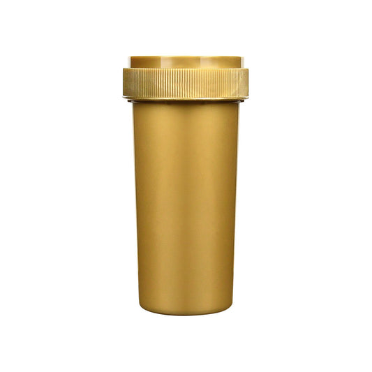 Opaque Gold 30 Dram Reversible Cap Vials for Medical Pharmacies & Dispensaries at Flower Power Packages