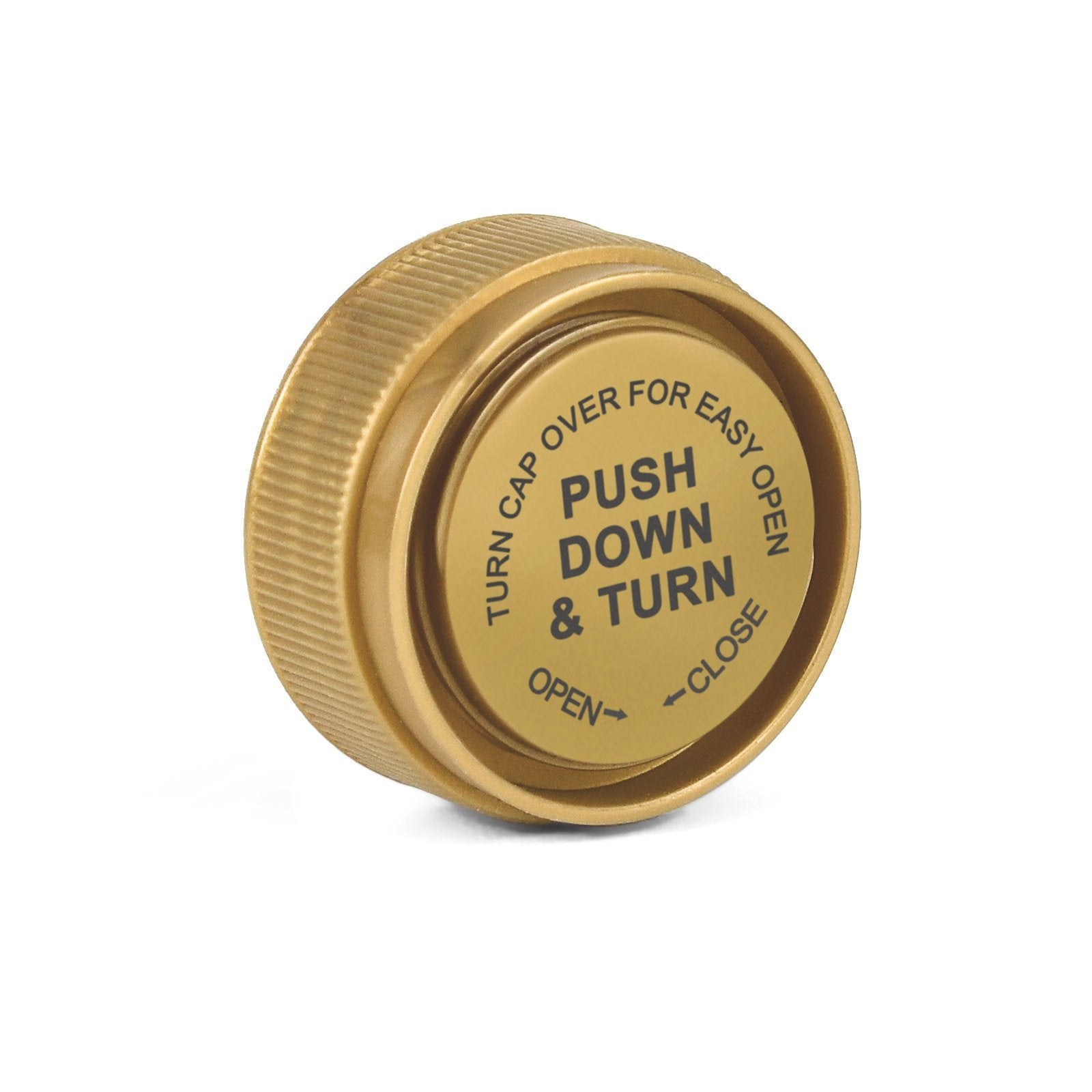 Opaque Gold 8 Dram Reversible Cap Vials for Medical Pharmacies & Dispensaries at Flower Power Packages