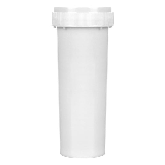 Opaque White 60 Dram Reversible Cap Vials 100 COUNT at Flower Power Packages